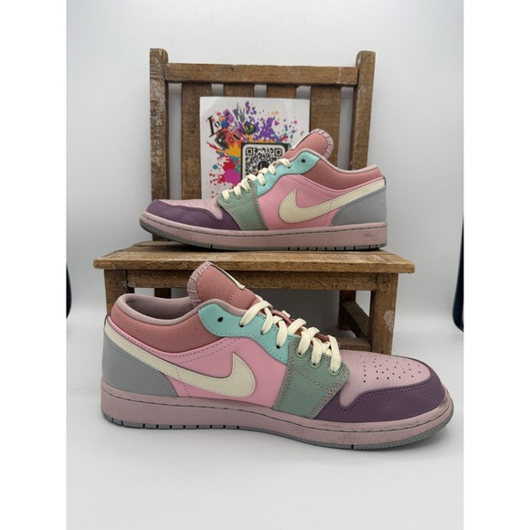 Jordan 1 Low SE Easter Arctic Punch Purple Pulse Womens Size 9 DJ5196-615 - Picture 6 of 11